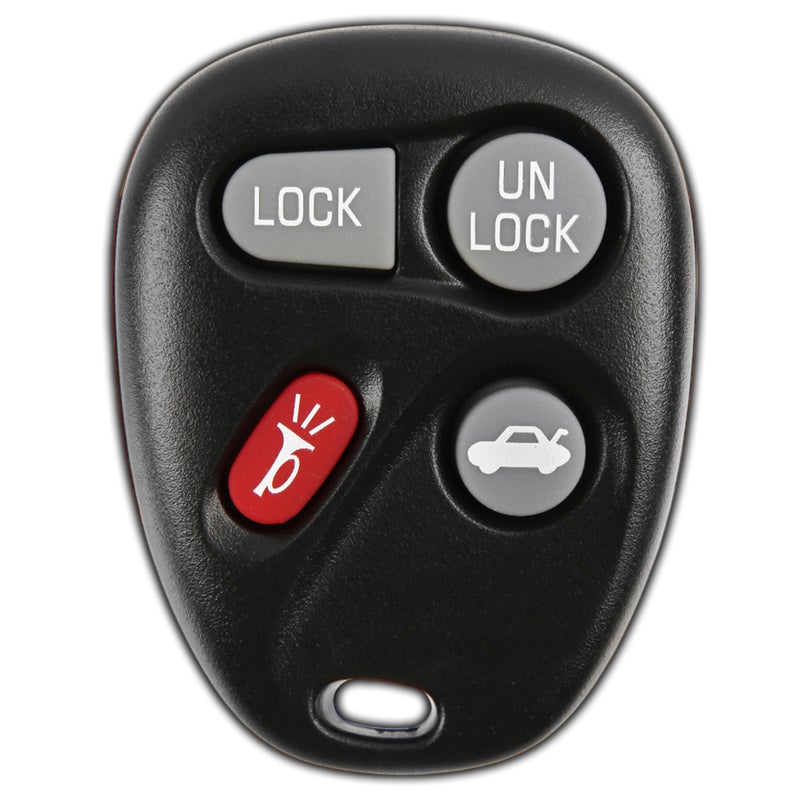 KeylessOption Key Fob Replacement for 2001 2002 2003 2004 2005 Chevrolet Chevy Impala Monte Carlo Pontiac Grand Prix Remote 4Button 10443537 Locksmith Required