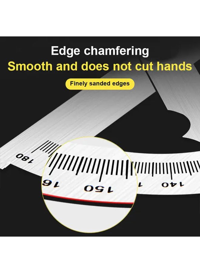 1pc Durable Metal Protractor 180 Degree Precision Angle Measuring Tool For Woodworking Office - Image 3