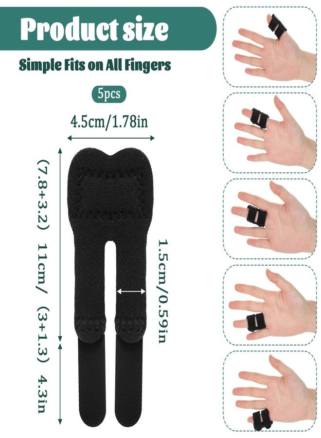 Azefnuhk 5 PCS Trigger Thumb Splints, Finger Brace for Support Fingers, Knuckle Straightening Immobilizer for Women Men Thumb Index Middle Ring Pinky Fingers Sprains Injuries Discomfort - Image 2