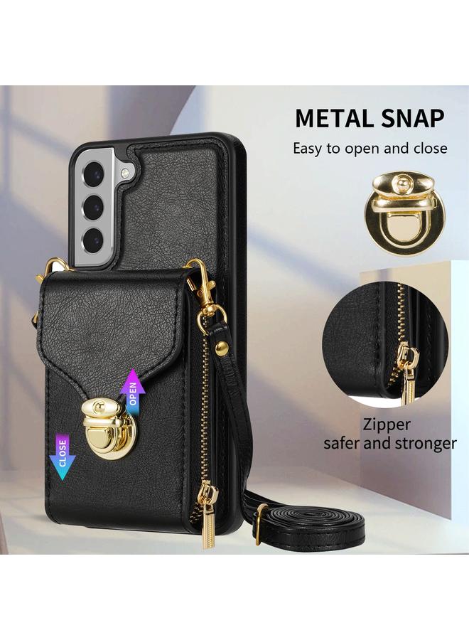 اس-توب جراب لهاتف Samsung Galaxy S21 FE 5G مزود بسحاب ومحفظة بطاقات معدنية - Image 5