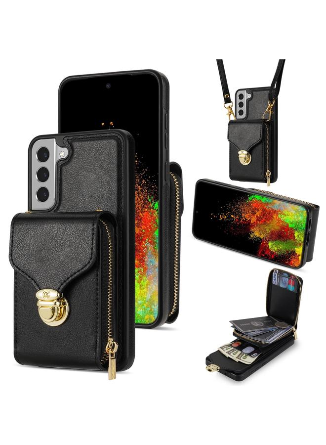 اس-توب جراب لهاتف Samsung Galaxy S21 FE 5G مزود بسحاب ومحفظة بطاقات معدنية - Image 1