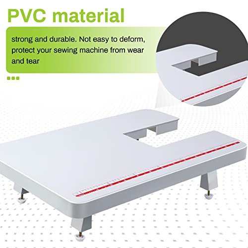 Ebusin Sewing Machines Extension Table for Heavy Duty Sewing Machines 4411, 4423, 4432, 4452, 5511, 5523, 5532, 6335, Expand Workspace with Stable Foldable Leg - Image 5