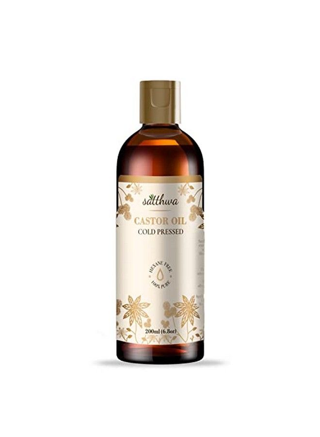 Satthwa Castor Oil (Arandi Ka Tel) For Moisturizing Skin Stronger Hairnail & Eyelash Hexane Free Premium Cold Pressed Pure & Virgin Grade For Men And Women 200 Ml  - Image 2