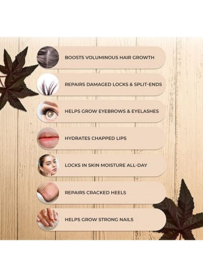 Satthwa Castor Oil (Arandi Ka Tel) For Moisturizing Skin Stronger Hairnail & Eyelash Hexane Free Premium Cold Pressed Pure & Virgin Grade For Men And Women 200 Ml  - Image 3