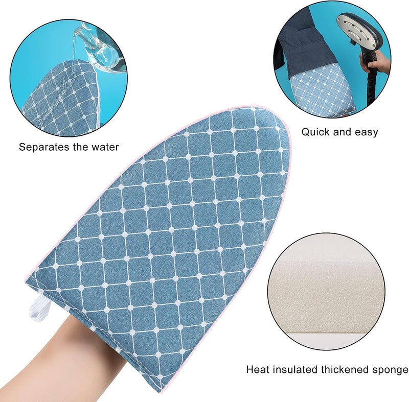 CINPIUK Garment Steamer Ironing Gloves Anti Steam Glove Heat Resistant Garment Steamer Mitt, Garment Steam Accessories for Clothes，Blue - Image 3