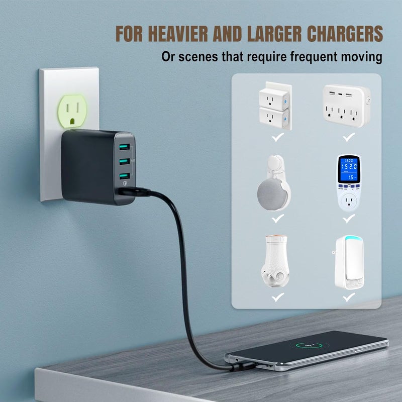 Lenink Loose Outlet Plug Fix, Glow in Dark, 12 Pack Plastic Snug Socket Secured, Outlet Tightener Insert, with Back Adhesive - Image 5