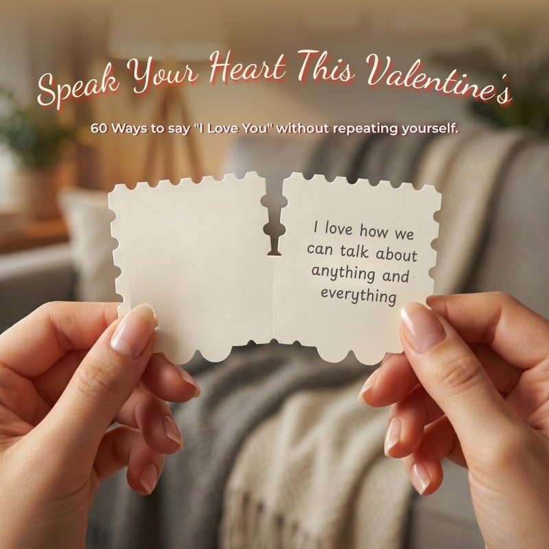KATINAT Love Note Jar for Couples - 60 Pre-Written Cute Stamp Messages - "Reasons I Love You" in Playful Ways - Romantic Anniversary & Long Distance Relationship Gift for Boyfriend, Girlfriend, Him, Her - Image 4