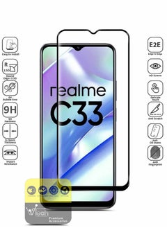 Wtech Premium E2E Tempered Glass Full Surface And Full Glue Screen Protector For Realme C33 4G 2022 Clear  - Image 4