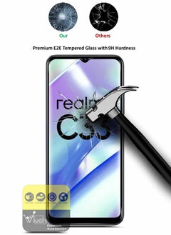 Wtech Premium E2E Tempered Glass Full Surface And Full Glue Screen Protector For Realme C33 4G 2022 Clear  - Image 3