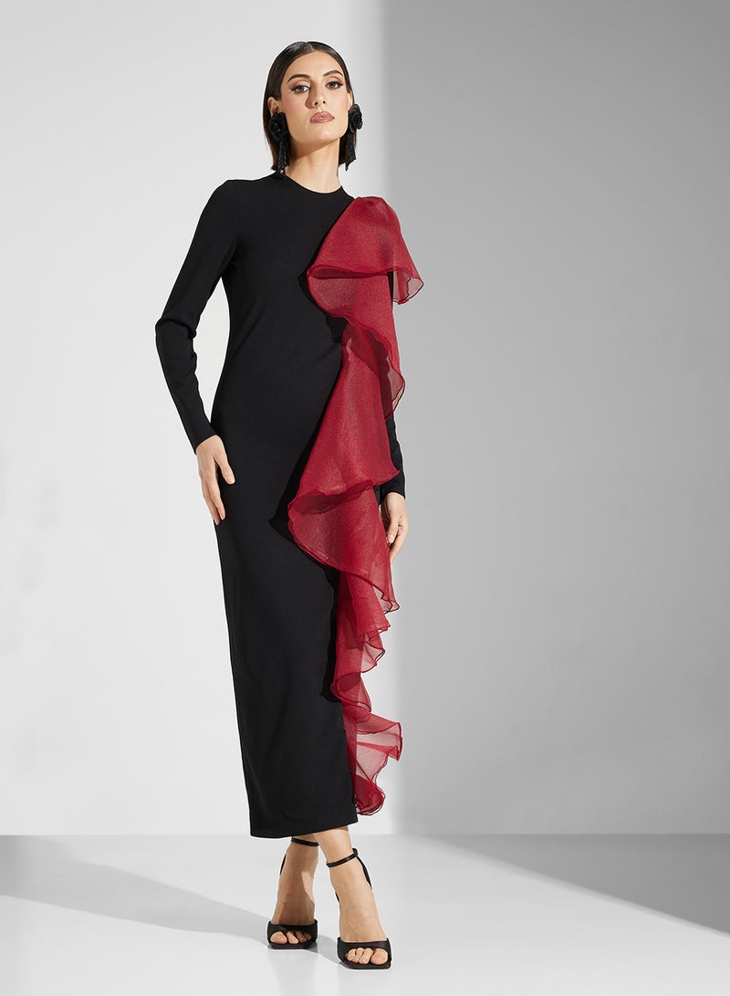 Namshi x Ruffled Evening Dress - Image 5
