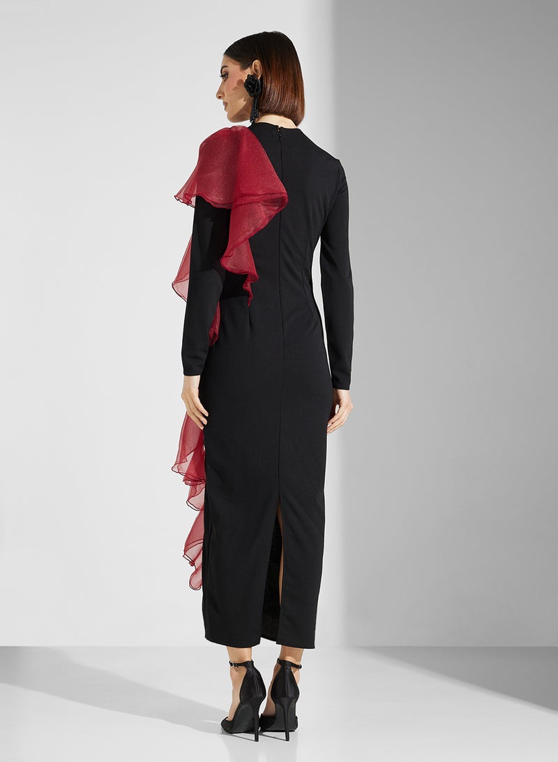 Namshi x Ruffled Evening Dress - Image 2