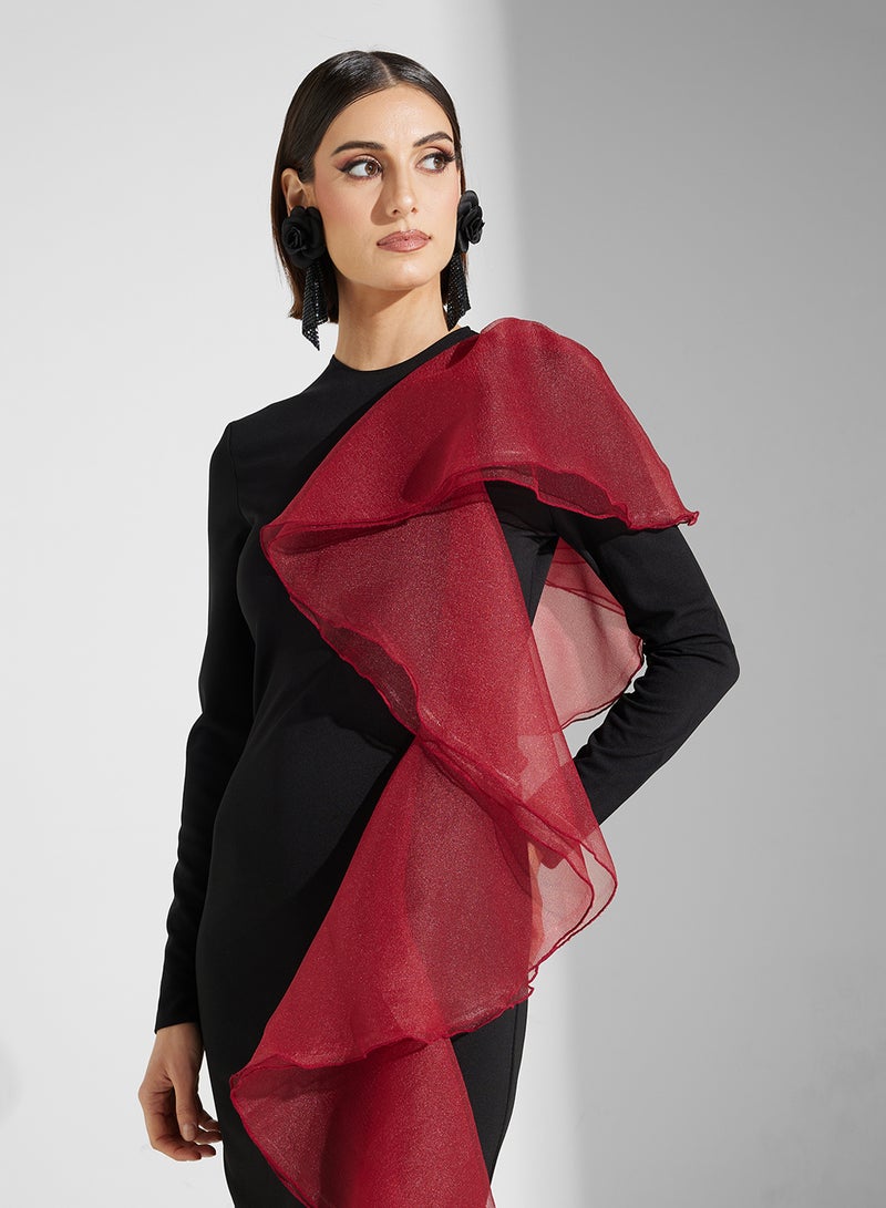 Namshi x Ruffled Evening Dress - Image 3