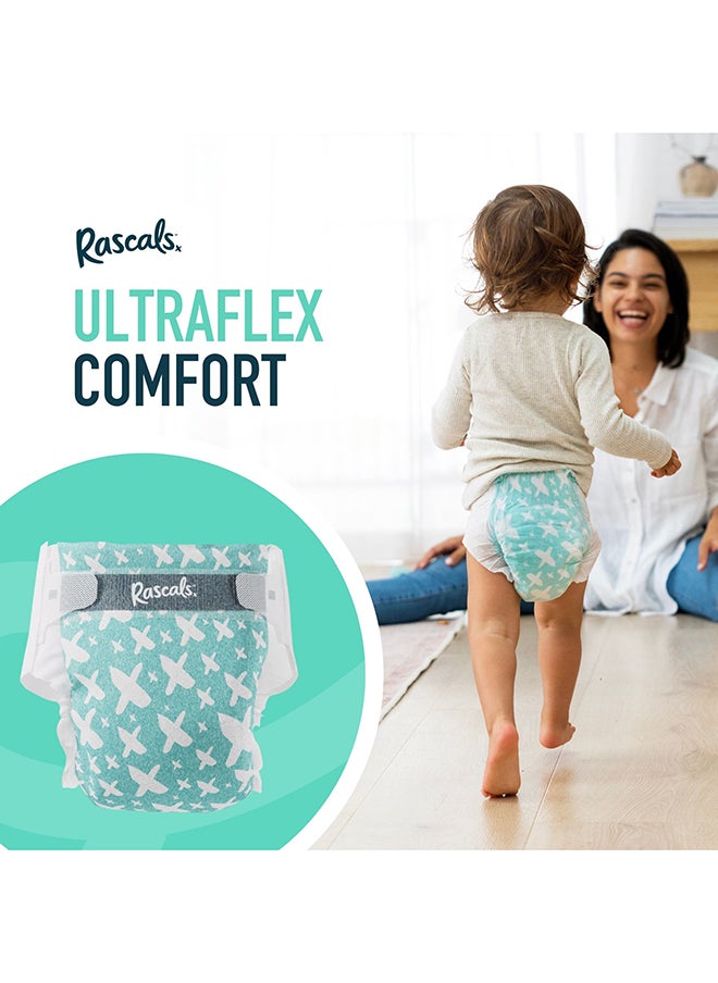 Rascals - Premium Baby Diapers  – Diaper Sizes 1 to 7, Soft Nappies with 12-Hour Leak Protection, Stretchy Waistband, and Gentle on Baby's Skin - Image 1