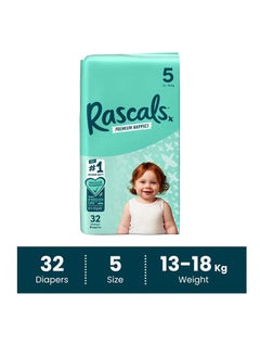 Premium Baby Diapers  – Diaper Sizes 1 to 7, Soft Nappies with 12-Hour Leak Protection, Stretchy Waistband, and Gentle on Baby's Skin