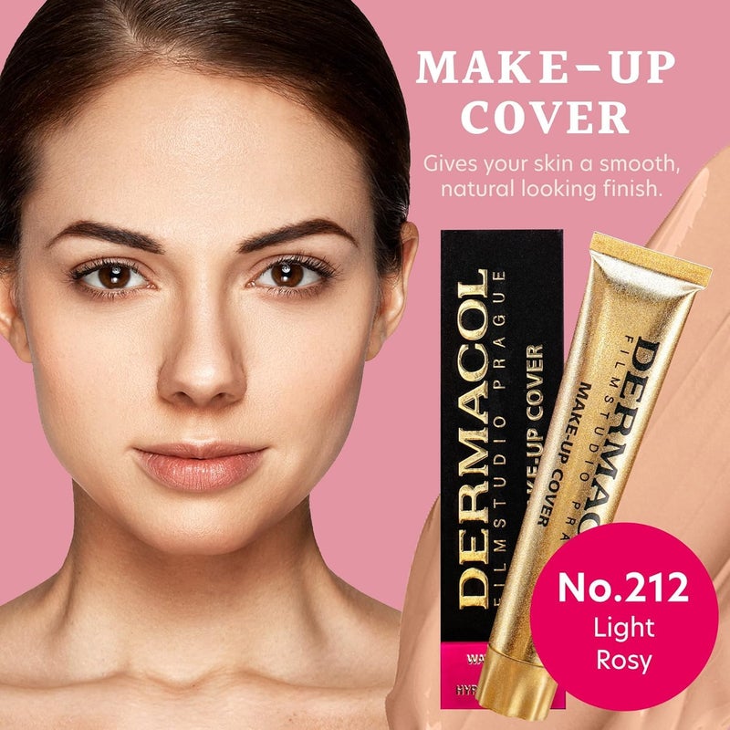 Dermacol - Full Coverage Foundation, Liquid Makeup Matte Foundation with SPF 30, Waterproof Foundation for Oily Skin, Acne, & Under Eye Bags, Long-Lasting Makeup Products, 30g, Shade 212 - Image 2