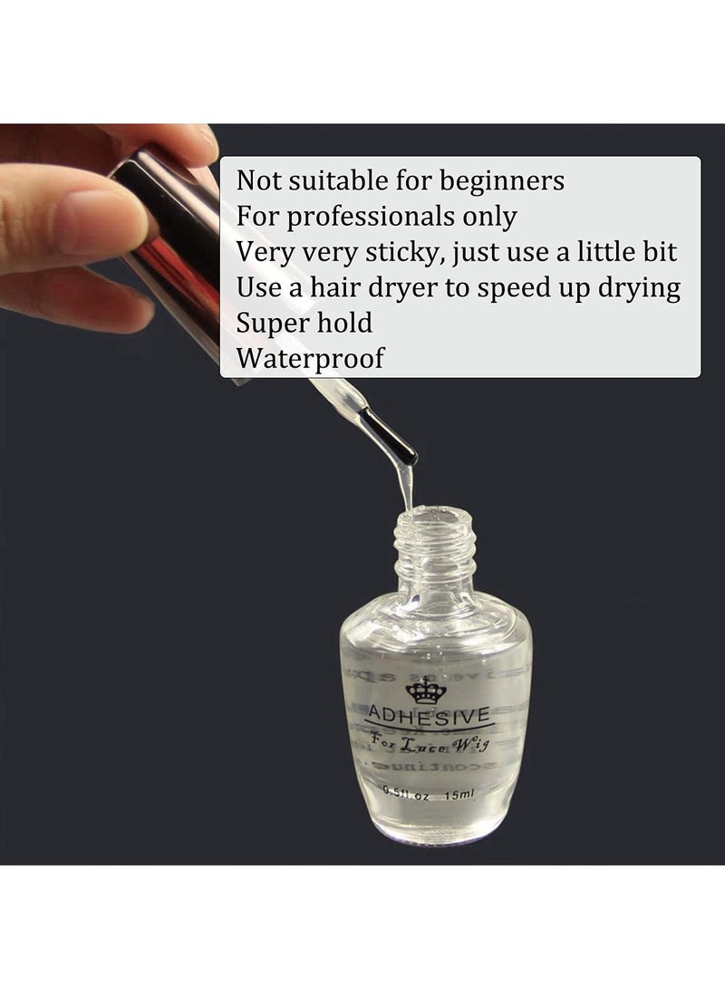 Estelle Wig Glue for Front Lace Wig Waterproof Lace Wig Adhesive Glue Toupee Glue 15 Ml Or 0.5 Oz Super Strong Adhesive Hold for Hair Closure, Hairpiece, Wig, Men Toupee Systems - Image 5