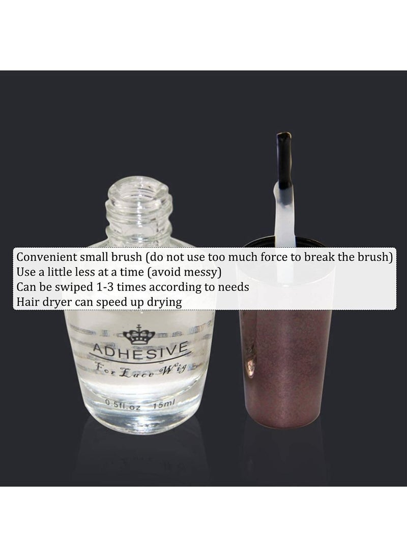 Estelle Wig Glue for Front Lace Wig Waterproof Lace Wig Adhesive Glue Toupee Glue 15 Ml Or 0.5 Oz Super Strong Adhesive Hold for Hair Closure, Hairpiece, Wig, Men Toupee Systems - Image 4