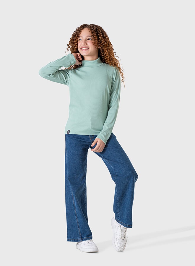 اون كيدز بلوفر تريكو بناتي أطفال صغار برقبة عالية - Image 2