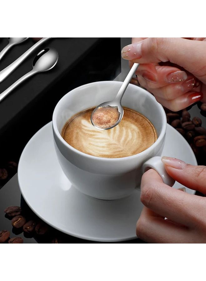 Stainless Steel Mini Round Coffee Spoon Set Of 2pcs Creative Seasoning Spoon High Quality - Image 2