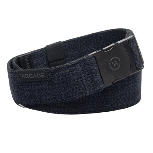 Arcade The Original Unisex Adventure Belt, Heavy Duty Elastic Webbing, Non-Metal Travel Friendly Buckle, Foundation Heather Navy - Image 1