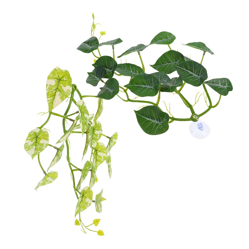 🌱 ديكور حوض زواحف نباتات صناعية واقعية لتحسين موئل السحالي - Image 2