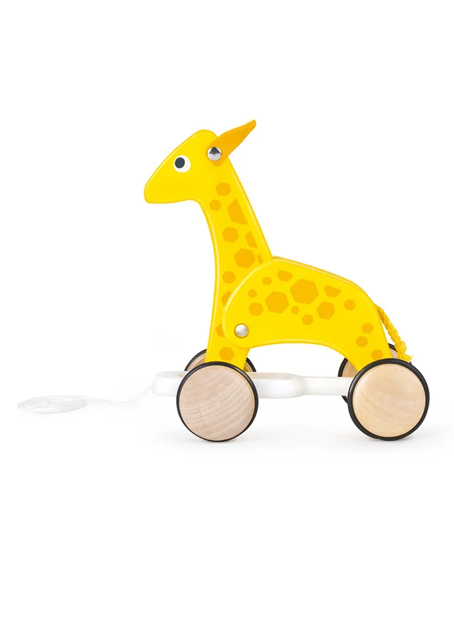 هيب Push And Pull Giraffe Wooden Pull Along Toy