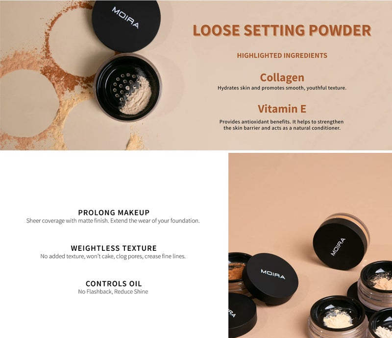 moira Loose Setting Powder (001, Translucent) - Image 2