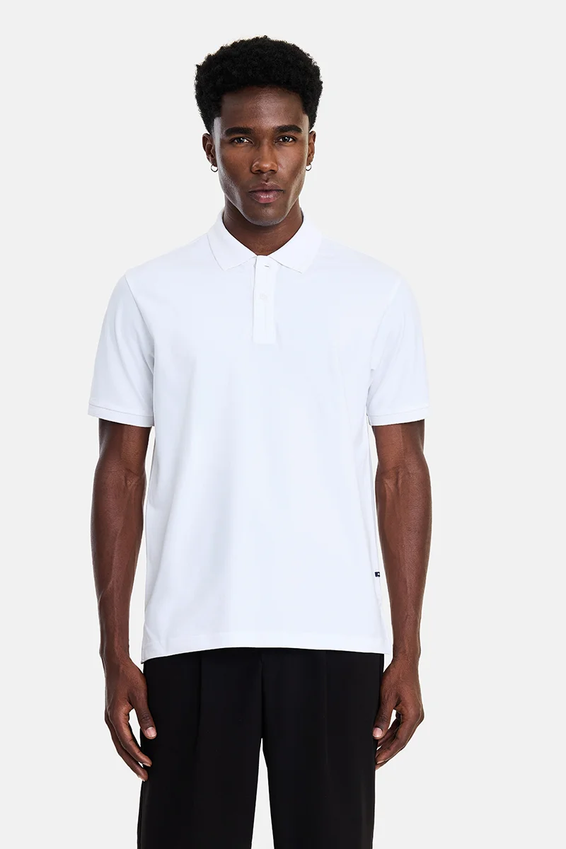 SNITCH White White Solid Half Sleeve Regular Fit Casual T-Shirt for Men | Best Price UAE