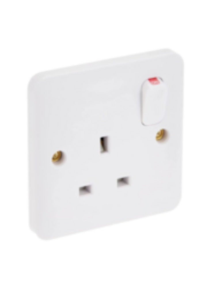 KNP KNP UK Standard 13A Switch Socket Single Socket is a fundamental electrical accessory designed for standard domestic and commercial use in the United Kingdom.  - Image 1