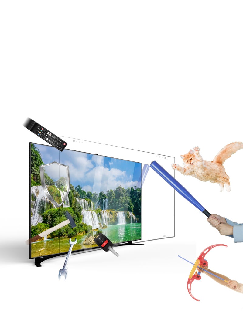 ويتفورمز واقي شاشة تلفزيون 43 بوصة , حماية فائقة من الصدمات مقاوم للكسر والماء, حماية من الاشعة, سهل التركيب قابل للإزالة - Image 1