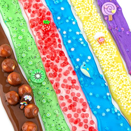 Okaybee Slime Variety Pack Different Textures 8 x 100ml Slimes Kit Includes Rainbow Cloud Butter Clear Glow in The Dark Slime Slimes Party Favors for Kids Birthday Easter Halloween Boys Girls Gift - Image 5