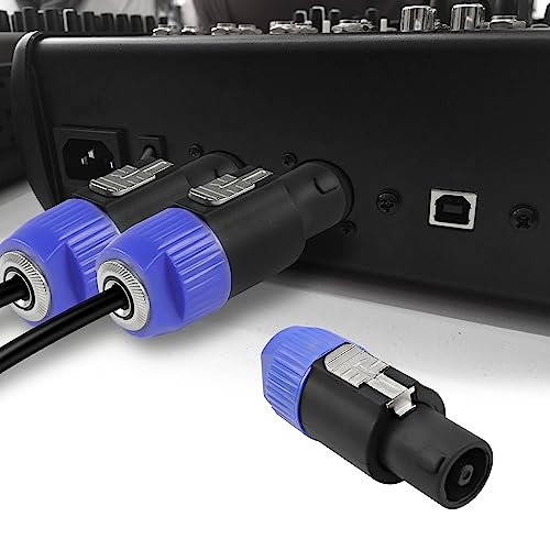 MEIRIYFA Speakon to 1/4 6.35mm Adapter Connector NL4FX 4-Pole SpeakON Male to 1/4 Inch TS Female Mono Plug Twist Lock Cable Adapter for NL4FC, NL4FX, NLT4X, NL2FC（2 PCS - Image 2