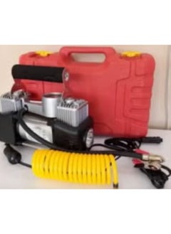 AIR Air Compressor Tire Inflator, Portable Car Air Compressor with Multifunctional Car Air Pump, with 3 Nozzle Adapters, Suitable for Car, Bike, Truck Tires with Flashlight  - Image 1