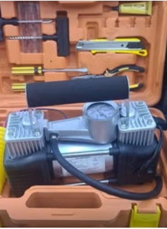 AIR Air Compressor Tire Inflator, Portable Car Air Compressor with Multifunctional Car Air Pump, with 3 Nozzle Adapters, Suitable for Car, Bike, Truck Tires with Flashlight  - Image 2