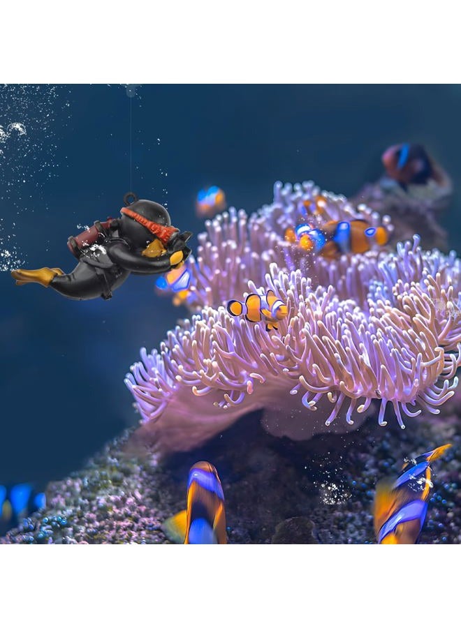 onesimcr Floating Fish Tank Decorations, Aquarium Decorations, Lovely Diver Fish Tank Decorations, Floating Device Fish Tank Accessories，Suitable for All Kinds of Fish Tanks(Black)… - Image 4