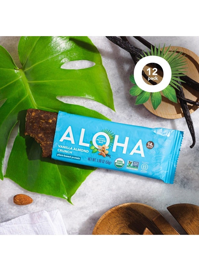 ALOHA Organic Plant Based Protein Bars, Vanilla Almond Crunch, 1.98-Ounce Bars, (Pack of 12)  - Image 4