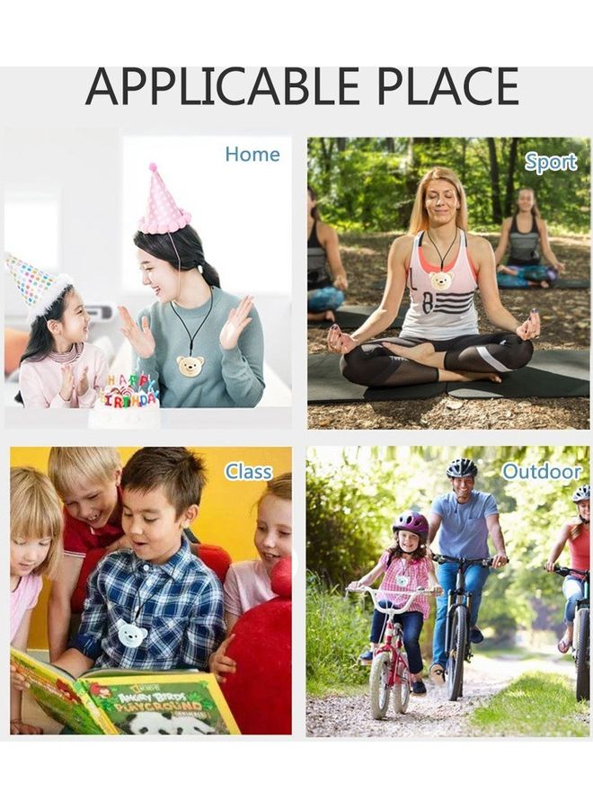 Aknur Portable Air Purifier Mini Bear Wearable Blue 6.5x4.7x2.2cm - Image 2