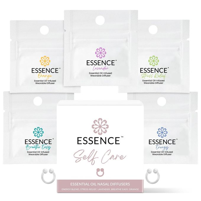 HON Essence Nasal Diffuser Self Care Bundle Essential Oil Silicone Nose Rings for Stress Energy Mental Clarity Wearable Aromatherapy Pack for Wellness Mood Balance - Image 3