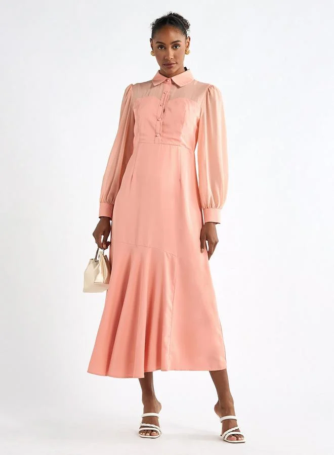 Splash FAV Salmon Midi Dress