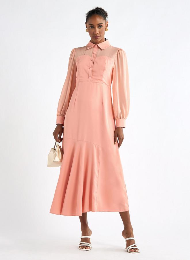 Splash FAV Salmon Midi Dress - Image 2