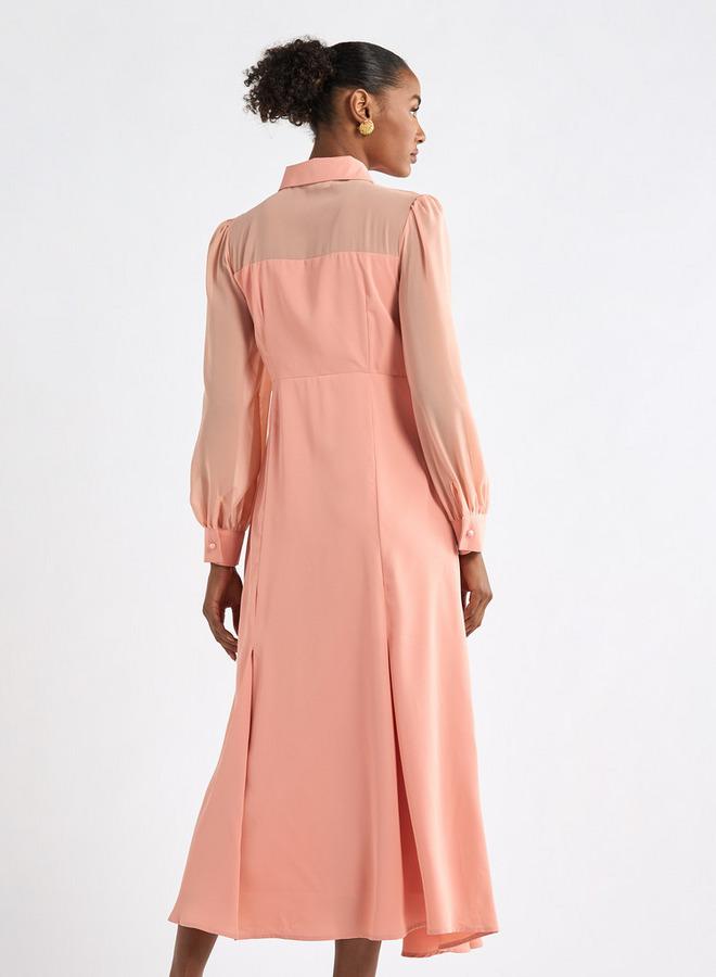Splash FAV Salmon Midi Dress - Image 3