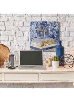 Stupell Industries Fashion Book Pile Glam Designer Accessories Blue Gold Designed By Ziwei Li Wall Art 30 X 30 Canvas  - Image 3