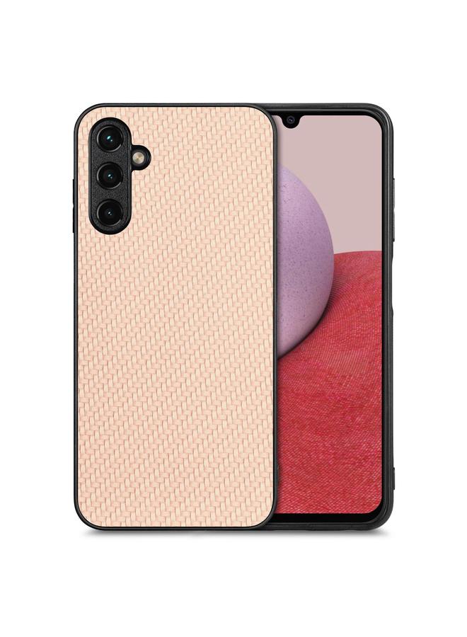 اس-توب جراب لهاتف Samsung Galaxy A14 5G مصنوع من ألياف الكربون وغطاء خلفي من الجلد - Image 1