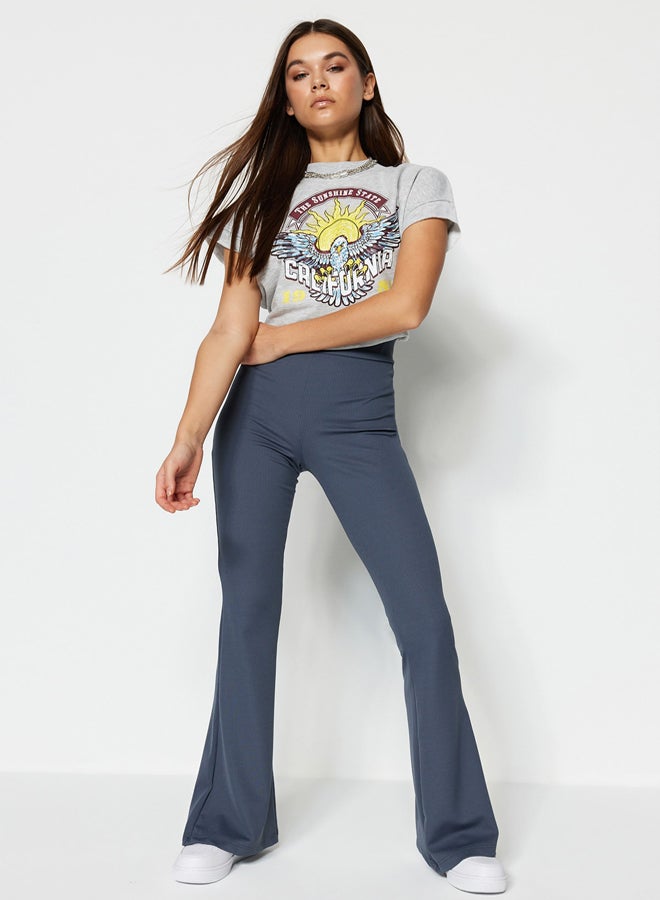 trendyol Pants - Gray - Flare  - Image 4