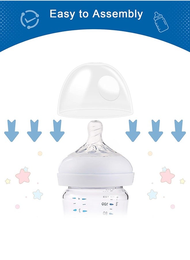 Sweet Life - 6PCS Baby pacifier Baby Bottle Lids Compatible with Philips Avent Baby Bottles, 3 Pacifiers, 3 Milk Bottle Caps Soft & Safe Bottle Caps for Avent Glass & Natural Bottles - Image 1