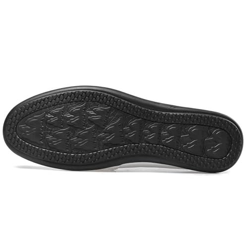 LUODENGLANG Loafer Premium Genuine Leather Men's Casual Shoes Slip On Mens Driving Penny Loafers for Men Lightweight Breathable Black 10 M44 - Image 5