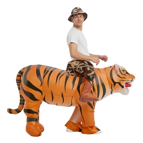 GOOSH Inflatable Tiger Costume for Adult Halloween Costume Women Man Funny Blow up Costume for Halloween Party Cosplay - Image 5