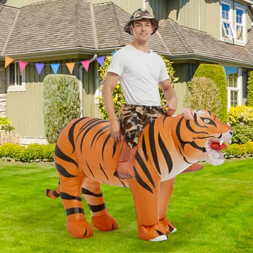 GOOSH Inflatable Tiger Costume for Adult Halloween Costume Women Man Funny Blow up Costume for Halloween Party Cosplay - Image 2