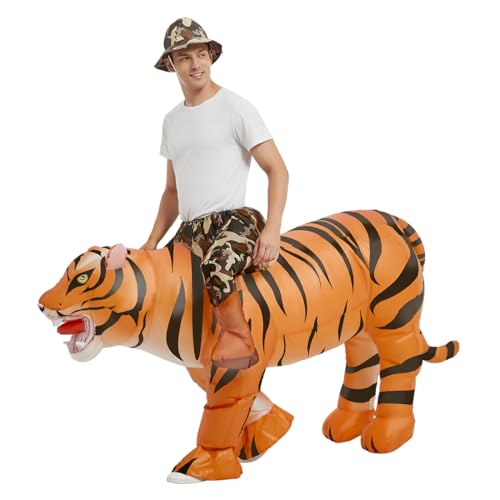 GOOSH Inflatable Tiger Costume for Adult Halloween Costume Women Man Funny Blow up Costume for Halloween Party Cosplay - Image 4