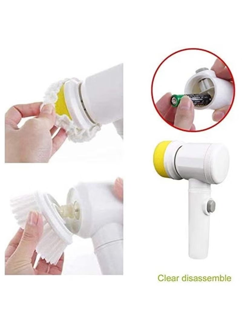 Multifunctional 5 in 1 Electric Household Magic Brush Cleaner For Cleaning Tub Tile Floor Sink Window And Kitchen - Image 2
